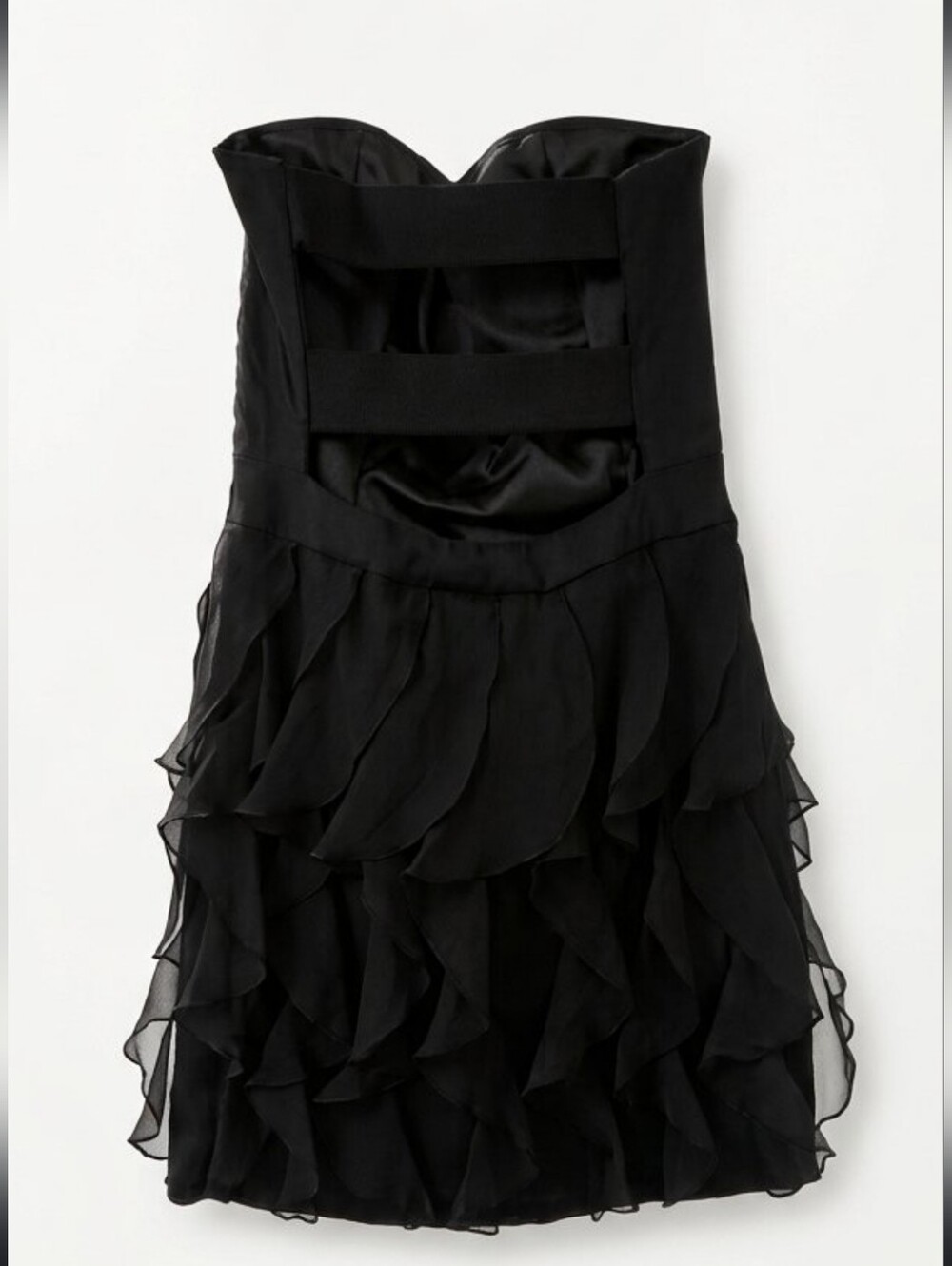 JESSICA McCLINTOCK VINTAGE STRAPLESS MINI BLACK DRESS